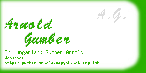 arnold gumber business card